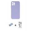 MARSİLYAN™- iPhone 12 Pro Max Kılıf Ahenk Serisi - Şeffaf Uv Polymer Nano Ekran Koruyucu + Shine Kamera Lens Koruma Cam - MI