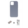 MARSİLYAN™- iPhone 12 Pro Max Kılıf Ahenk Serisi - Şeffaf Uv Polymer Nano Ekran Koruyucu + Shine Kamera Lens Koruma Cam - SABE