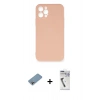 MARSİLYAN™- iPhone 12 Pro Max Kılıf Ahenk Serisi - Şeffaf Uv Polymer Nano Ekran Koruyucu + Shine Kamera Lens Koruma Cam - GI