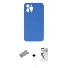 MARSİLYAN™- iPhone 12 Pro Max Kılıf Ahenk Serisi - Şeffaf Uv Polymer Nano Ekran Koruyucu + Shine Kamera Lens Koruma Cam - SABE