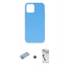 MARSİLYAN™- iPhone 12 Pro Max Kılıf Ahenk Serisi - Şeffaf Uv Polymer Nano Ekran Koruyucu + Shine Kamera Lens Koruma Cam - MI