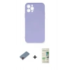 MARSİLYAN™- iPhone 12 Pro Max Kılıf Ahenk Serisi - Siyah 20D Premium Cam Ekran Koruyucu + Metal Kamera Lens Koruma Cam - KI