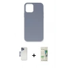 MARSİLYAN™- iPhone 12 Pro Max Kılıf Ahenk Serisi - Siyah 20D Premium Cam Ekran Koruyucu + Shine Kamera Lens - LT