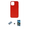 MARSİLYAN™- iPhone 12 Pro Max Kılıf Ahenk Serisi - Siyah 34D Izgaralı Cam + Shine Kamera Lens Koruma Cam - GS