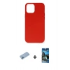 MARSİLYAN™- iPhone 12 Pro Max Kılıf Ahenk Serisi - Siyah 34D Izgaralı Cam + Shine Kamera Lens Koruma Cam - MI