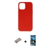 MARSİLYAN™- iPhone 12 Pro Max Kılıf Ahenk Serisi - Siyah 34D Izgaralı Cam + Shine Kamera Lens Koruma Cam - SABE