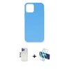 MARSİLYAN™- iPhone 12 Pro Max Kılıf Ahenk Serisi - Siyah 3D Antistatik Cam Ekran Koruyucu + Shine Kamera Lens - LT
