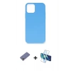 MARSİLYAN™- iPhone 12 Pro Max Kılıf Ahenk Serisi - Siyah 3D Antistatik Cam Ekran Koruyucu + Metal Kamera Lens Koruma Cam - GD