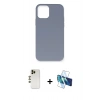 MARSİLYAN™- iPhone 12 Pro Max Kılıf Ahenk Serisi - Siyah 3D Antistatik Cam Ekran Koruyucu + Shine Kamera Lens - GD