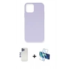 MARSİLYAN™- iPhone 12 Pro Max Kılıf Ahenk Serisi - Siyah 3D Antistatik Seramik Nano Ekran Koruyucu + Shine Kamera Lens - LT