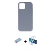 MARSİLYAN™- iPhone 12 Pro Max Kılıf Ahenk Serisi - Siyah 3D Antistatik Seramik Nano Ekran Koruyucu + Shine Kamera Lens Koruma Cam - MI
