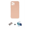 MARSİLYAN™- iPhone 12 Pro Max Kılıf Ahenk Serisi - Siyah 3D Antistatik Seramik Nano Ekran Koruyucu + Shine Kamera Lens Koruma Cam - SABE