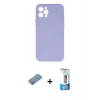 MARSİLYAN™- iPhone 12 Pro Max Kılıf Ahenk Serisi - Siyah 5D Eko Cam Ekran Koruyucu + Shine Kamera Lens Koruma Cam - GS