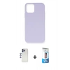 MARSİLYAN™- iPhone 12 Pro Max Kılıf Ahenk Serisi - Siyah 5D Eko Cam Ekran Koruyucu + Shine Kamera Lens - LT