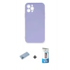 MARSİLYAN™- iPhone 12 Pro Max Kılıf Ahenk Serisi - Siyah 5D Eko Cam Ekran Koruyucu + Shine Kamera Lens Koruma Cam - MI