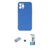 MARSİLYAN™- iPhone 12 Pro Max Kılıf Ahenk Serisi - Siyah 5D Eko Cam Ekran Koruyucu + Shine Kamera Lens Koruma Cam - MI
