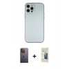 MARSİLYAN™- iPhone 12 Pro Max Kılıf Ahenk Serisi - Siyah 6D Mat Seramik Hayalet Nano Ekran Koruyucu + Neon Fosforlu Kamera Lens - SI