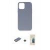 MARSİLYAN™- iPhone 12 Pro Max Kılıf Ahenk Serisi - Siyah 6D Mat Seramik Hayalet Nano Ekran Koruyucu + Renkli Kamera Lens Koruma Cam - SI
