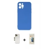 MARSİLYAN™- iPhone 12 Pro Max Kılıf Ahenk Serisi - Siyah 6D Mat Seramik Hayalet Nano Ekran Koruyucu + Shine Kamera Lens - GD