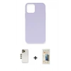 MARSİLYAN™- iPhone 12 Pro Max Kılıf Ahenk Serisi - Siyah 6D Mat Seramik Hayalet Nano Ekran Koruyucu + Shine Kamera Lens - GD