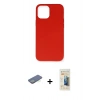 MARSİLYAN™- iPhone 12 Pro Max Kılıf Ahenk Serisi - Siyah 6D Mat Seramik Hayalet Nano Ekran Koruyucu + Renkli Kamera Lens Koruma Cam - YL