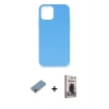 MARSİLYAN™- iPhone 12 Pro Max Kılıf Ahenk Serisi - Siyah Bilvis Hayalet Cam Ekran Koruyucu + Shine Kamera Lens Koruma Cam - GI