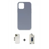 MARSİLYAN™- iPhone 12 Pro Max Kılıf Ahenk Serisi - Siyah Bilvis Hayalet Cam Ekran Koruyucu + Shine Kamera Lens - GD
