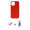 MARSİLYAN™- iPhone 12 Pro Max Kılıf Ahenk Serisi - Siyah Bilvis Hayalet Cam Ekran Koruyucu + Shine Kamera Lens Koruma Cam - MI