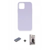 MARSİLYAN™- iPhone 12 Pro Max Kılıf Ahenk Serisi - Siyah Bilvis Hayalet Cam Ekran Koruyucu + Renkli Kamera Lens Koruma Cam - SI