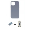 MARSİLYAN™- iPhone 12 Pro Max Kılıf Ahenk Serisi - Siyah Bilvis Hayalet Cam Ekran Koruyucu + Shine Kamera Lens Koruma Cam - GI