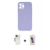 MARSİLYAN™- iPhone 12 Pro Max Kılıf Ahenk Serisi - Siyah Joko 5D Cam + Shine Kamera Lens - GD