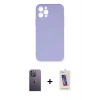 MARSİLYAN™- iPhone 12 Pro Max Kılıf Ahenk Serisi - Siyah Joko 5D Cam + Neon Fosforlu Kamera Lens - BZ