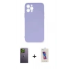 MARSİLYAN™- iPhone 12 Pro Max Kılıf Ahenk Serisi - Siyah Joko 5D Cam + Neon Fosforlu Kamera Lens - YL