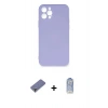 MARSİLYAN™- iPhone 12 Pro Max Kılıf Ahenk Serisi - Siyah Joko Magic 5D Cam + Metal Kamera Lens Koruma Cam - GD