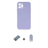 MARSİLYAN™- iPhone 12 Pro Max Kılıf Ahenk Serisi - Siyah Joko Magic 5D Cam + Metal Kamera Lens Koruma Cam - KI