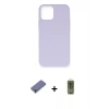 MARSİLYAN™- iPhone 12 Pro Max Kılıf Ahenk Serisi - Siyah Joko Magic 5D Hayalet Cam + Metal Kamera Lens Koruma Cam - GD