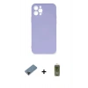MARSİLYAN™- iPhone 12 Pro Max Kılıf Ahenk Serisi - Siyah Joko Magic 5D Hayalet Cam + Shine Kamera Lens Koruma Cam - SH