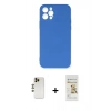MARSİLYAN™- iPhone 12 Pro Max Kılıf Ahenk Serisi - Siyah Mat Seramik Nano Ekran Koruyucu + Shine Kamera Lens - GD
