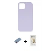 MARSİLYAN™- iPhone 12 Pro Max Kılıf Ahenk Serisi - Siyah Mat Seramik Nano Ekran Koruyucu + Shine Kamera Lens Koruma Cam - PE