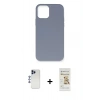 MARSİLYAN™- iPhone 12 Pro Max Kılıf Ahenk Serisi - Siyah Mat Seramik Nano Ekran Koruyucu + Shine Kamera Lens - LT
