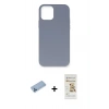 MARSİLYAN™- iPhone 12 Pro Max Kılıf Ahenk Serisi - Siyah Mat Seramik Nano Ekran Koruyucu + Shine Kamera Lens Koruma Cam - MI