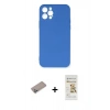 MARSİLYAN™- iPhone 12 Pro Max Kılıf Ahenk Serisi - Siyah Mat Seramik Nano Ekran Koruyucu + Shine Kamera Lens Koruma Cam - SABE