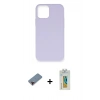 MARSİLYAN™- iPhone 12 Pro Max Kılıf Ahenk Serisi - Siyah Polymer Nano Ekran Koruyucu + Metal Kamera Lens Koruma Cam - KI