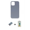 MARSİLYAN™- iPhone 12 Pro Max Kılıf Ahenk Serisi - Siyah Polymer Nano Ekran Koruyucu + Metal Kamera Lens Koruma Cam - KI