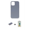 MARSİLYAN™- iPhone 12 Pro Max Kılıf Ahenk Serisi - Siyah Polymer Nano Ekran Koruyucu + Renkli Kamera Lens Koruma Cam - PE