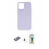 MARSİLYAN™- iPhone 12 Pro Max Kılıf Ahenk Serisi - Siyah Polymer Nano Ekran Koruyucu + Renkli Kamera Lens Koruma Cam - PE