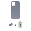 MARSİLYAN™- iPhone 12 Pro Max Kılıf Ahenk Serisi - Siyah Polymer Nano Ekran Koruyucu + Renkli Kamera Lens Koruma Cam - TU