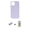 MARSİLYAN™- iPhone 12 Pro Max Kılıf Ahenk Serisi - Siyah Polymer Nano Ekran Koruyucu + Shine Kamera Lens Koruma Cam - MI