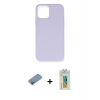 MARSİLYAN™- iPhone 12 Pro Max Kılıf Ahenk Serisi - Siyah Polymer Nano Ekran Koruyucu + Shine Kamera Lens Koruma Cam - PE