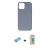 MARSİLYAN™- iPhone 12 Pro Max Kılıf Ahenk Serisi - Siyah Polymer Nano Ekran Koruyucu + Shine Kamera Lens Koruma Cam - MI